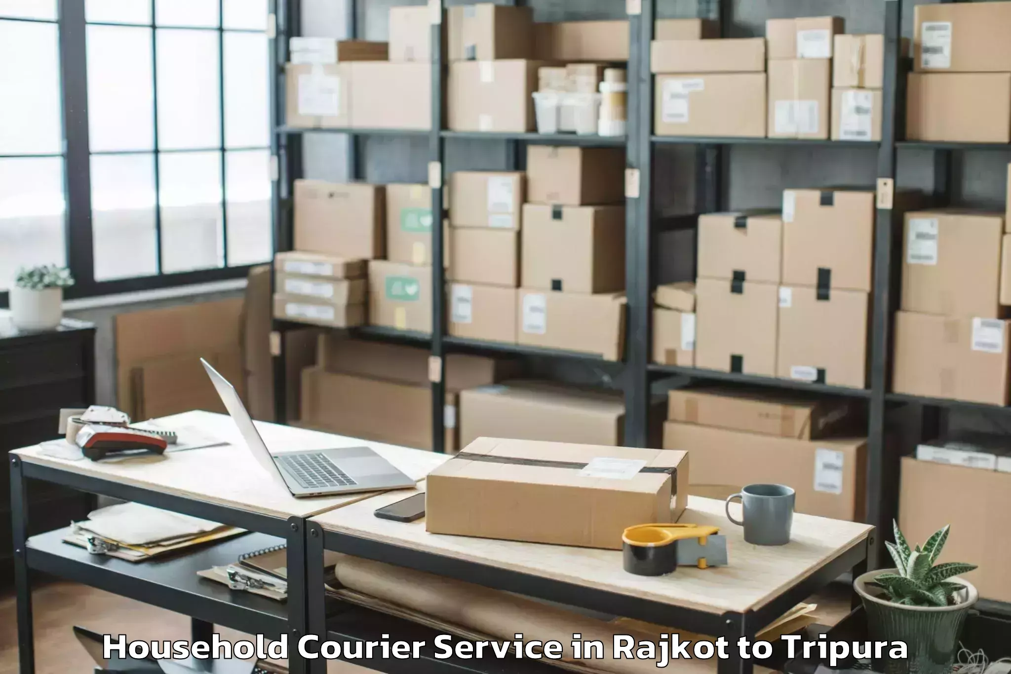 Quality Rajkot to Kakraban Household Courier